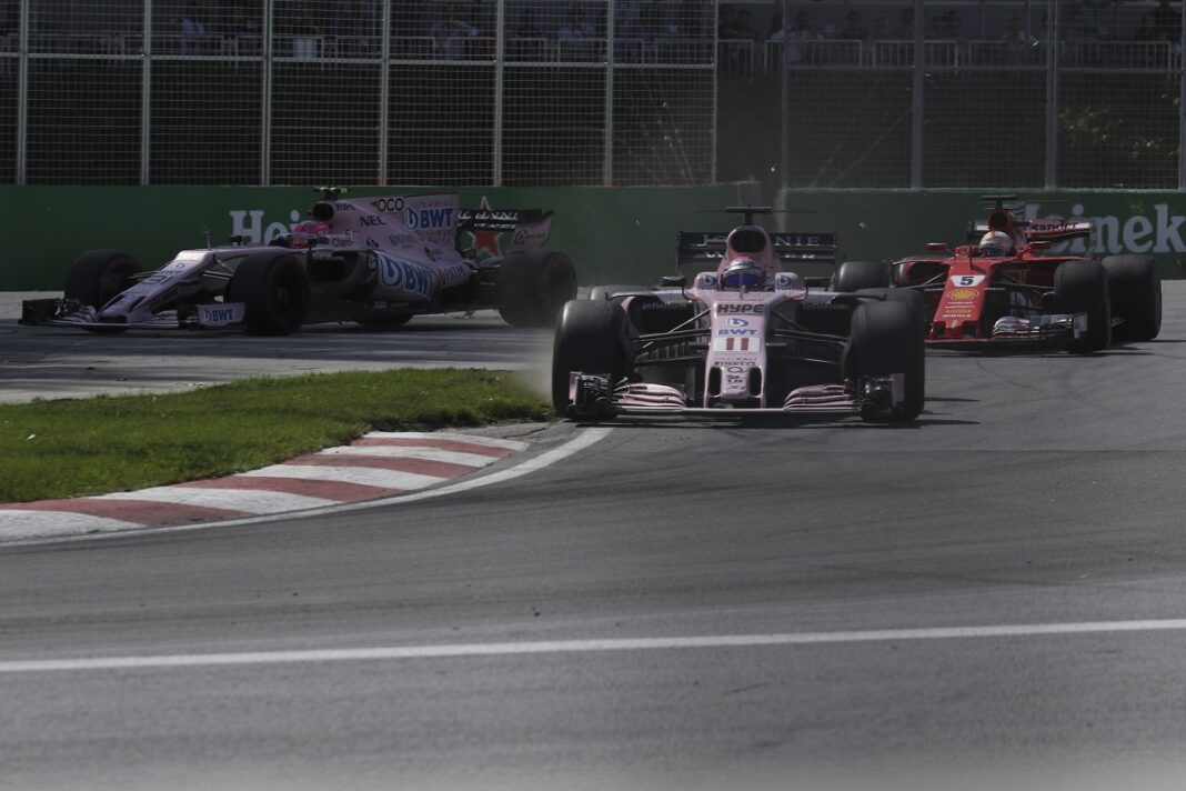 Perez, Ocon, Vettel