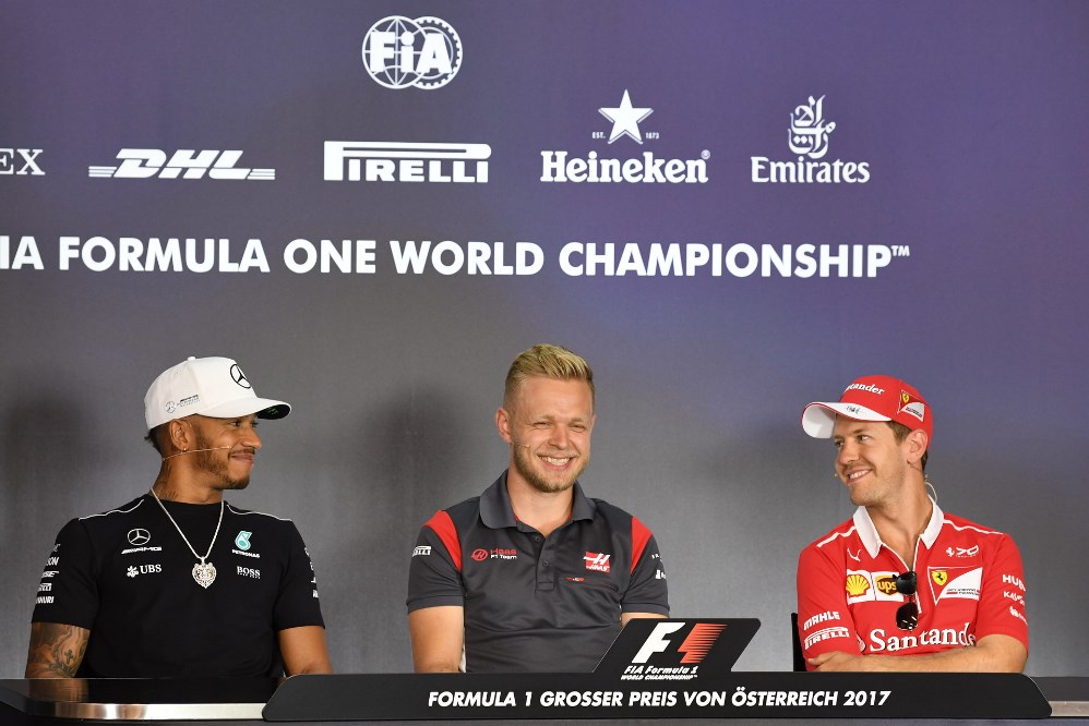 Hamilton, Magnussen, Vettel