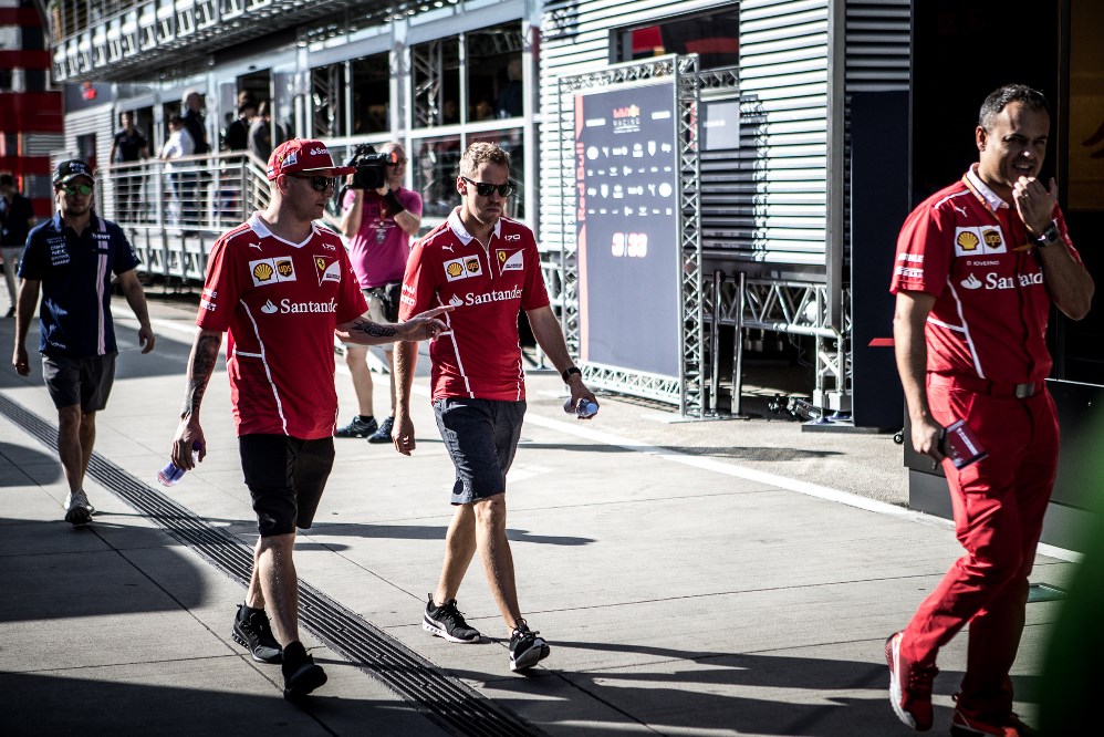 Vettel, Räikkönen, Ferrari