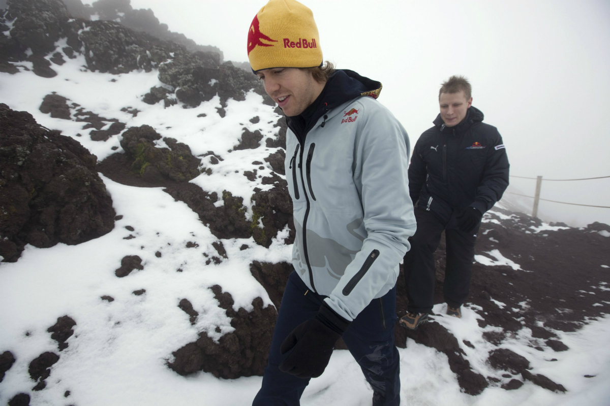 Amikor Vettel a Vezúvon tréningezett