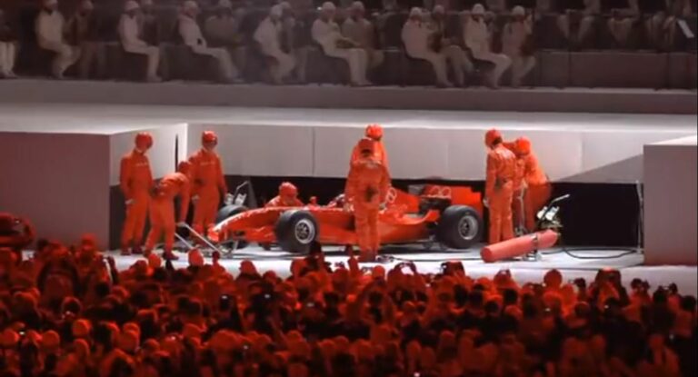 Ferrari bemutató a téli olimpián!