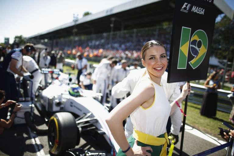 grid girl, Claire Williams