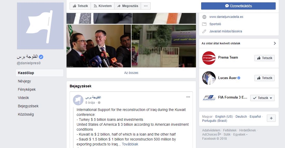 Daniel Juncadella Facebook oldalát feltörte egy iraki csoport!