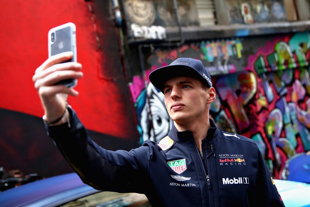 Max Verstappen, mobil, mobile, phone, telefon, alkalmazás, selfie