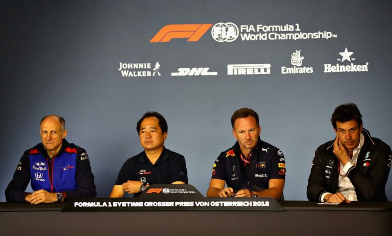 sajtótájékoztató, Red Bull, Mercedes, Honda, Toro Rosso