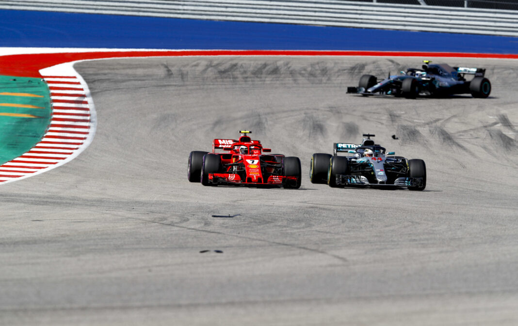 Räikkönen, Hamilton, Mercedes, Ferrari, Austin
