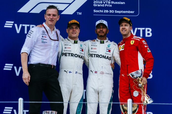 Valtteri Bottas Lewis Hamilton Sebastian Vettel