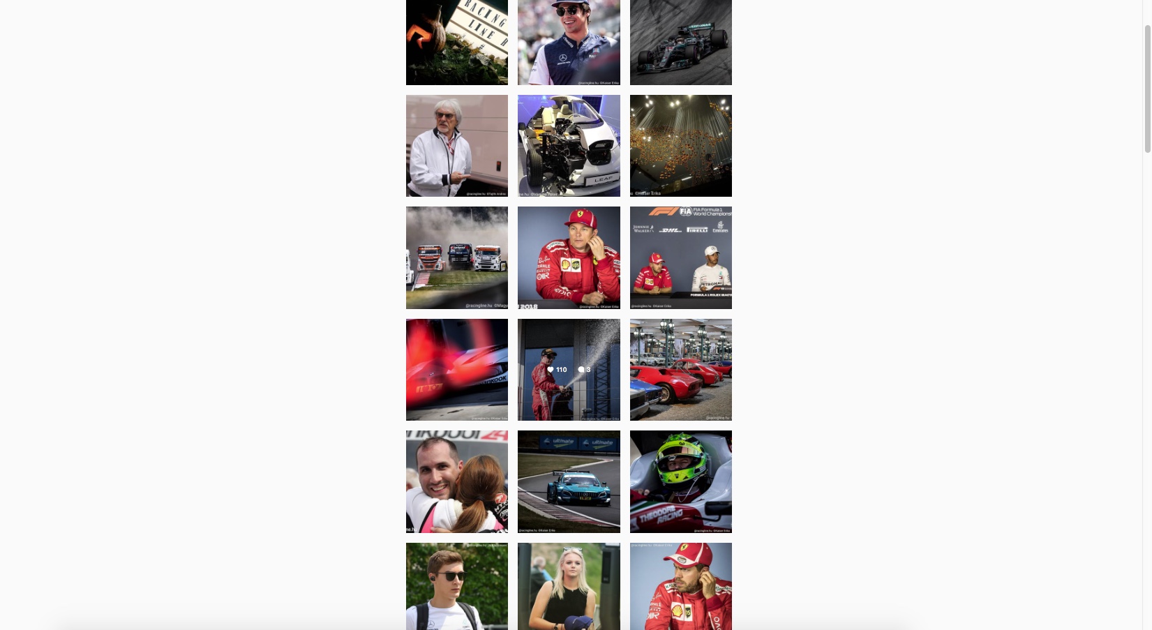 A finnek taroltak októberben a Racingline.hu Instagram oldalán