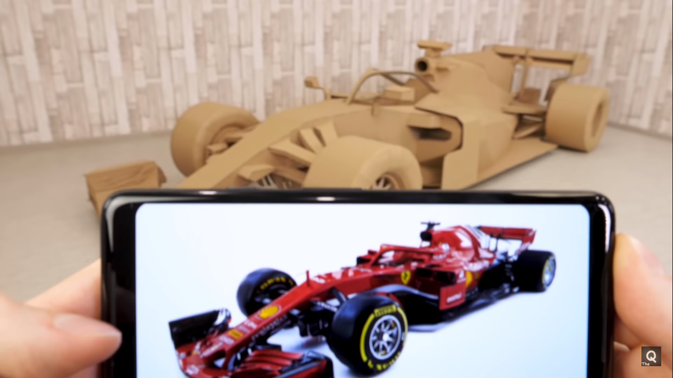 Kézzel festett, kézműves papír Ferrari!