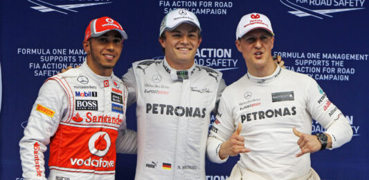 Rosberg, Schumacher, Hamilton, Racingline, F1