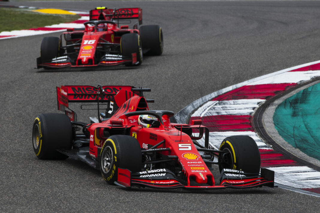 Vettel Leclerc, Ferrari, racingline.hu
