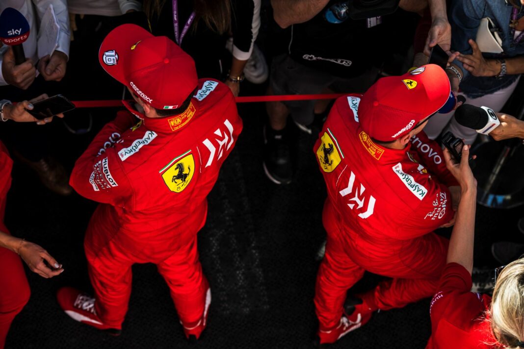 Sebastian Vettel, Charles Leclerc, Ferrari, racingilnehu, racingline.hu