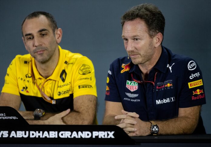 Christian Horner, Cyril Abiteboul, Red Bull, Renault, racingline, racinglinehu, racingline.hu