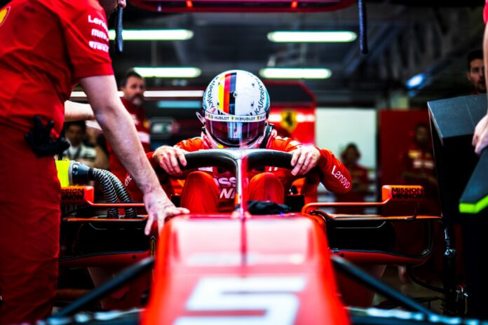 Sebastian Vettel, Ferrari, racingline