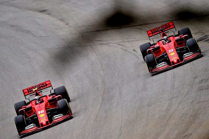 Charles Leclerc, Sebastian Vettel, Ferrari, racingline