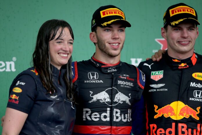 Hannah Schmitz, Pierre Gasly, Max Verstappen, Red Bull, Toro Rosso, racingline
