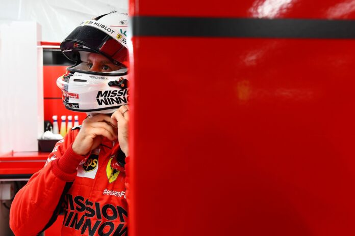Sebastian Vettel, Ferrari, racingline