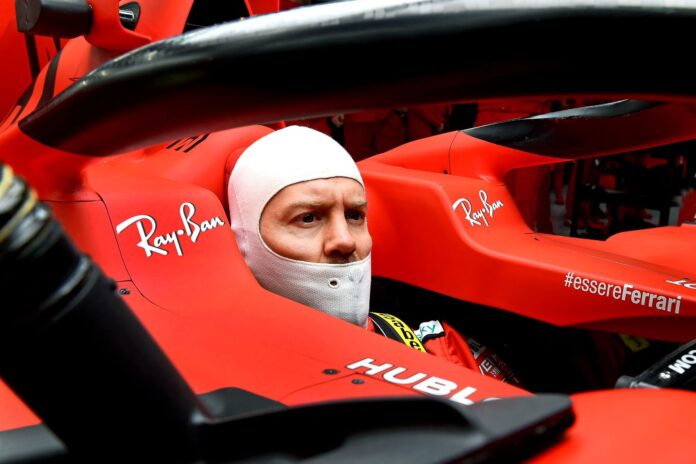 Sebastian Vettel, Ferrari, racingline