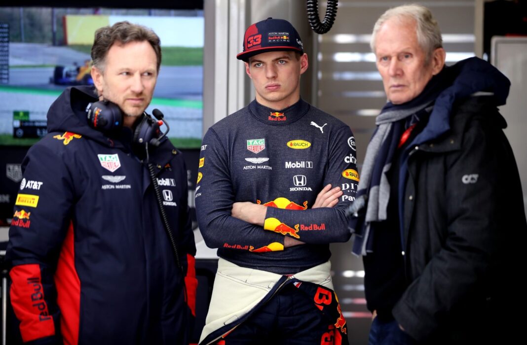 Christian Horner, Max Verstappen, Helmut Marko, Red Bull, racingline