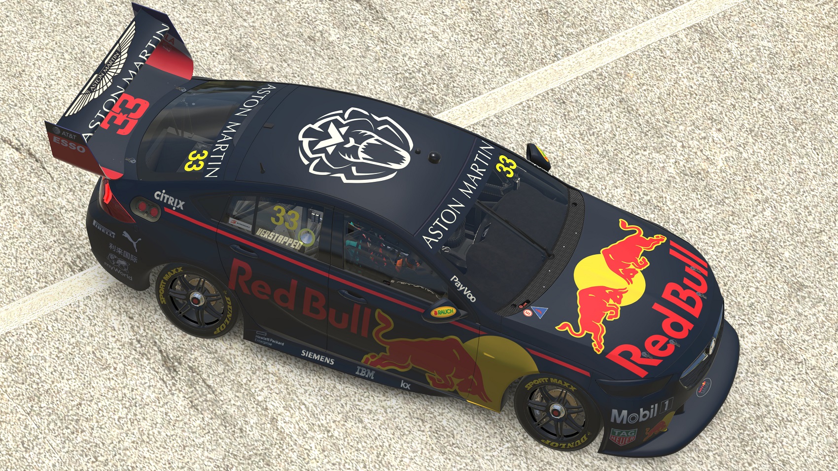 Így néz ki Max Verstappen virtuális Holden Commodore autója!