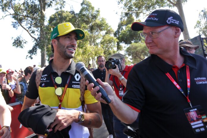 Ricciardo, racingline