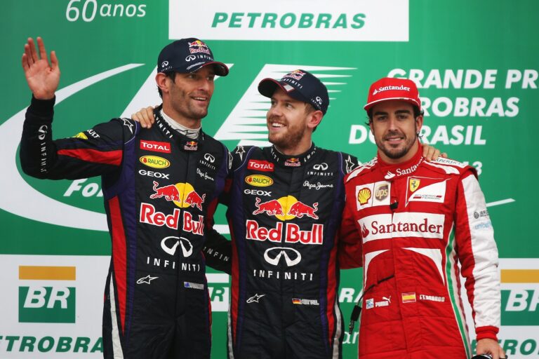 Vettel, Webber & Alonso, Interlagos, 2013, racingline.hu