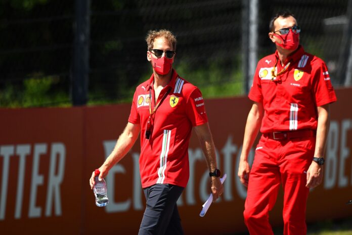 Sebastian Vettel, Ferrari, racingline