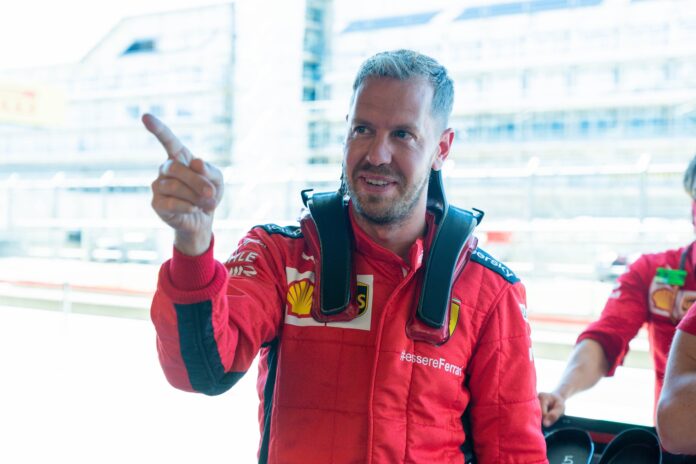 Sebastian Vettel, Ferrari, racingline