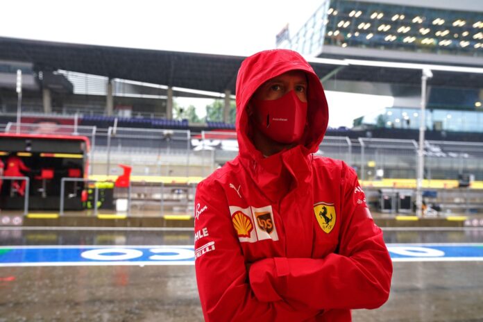 Sebastian Vettel, Ferrari, racingline