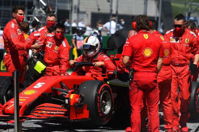 Sebastian Vettel, Ferrari, racingline
