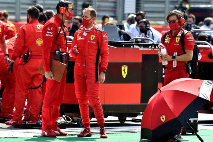Sebasitan Vettel, Ferrari, racingline