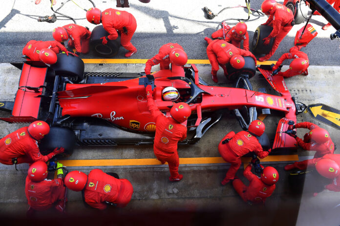 Sebastian Vettel, Ferrari, racingline