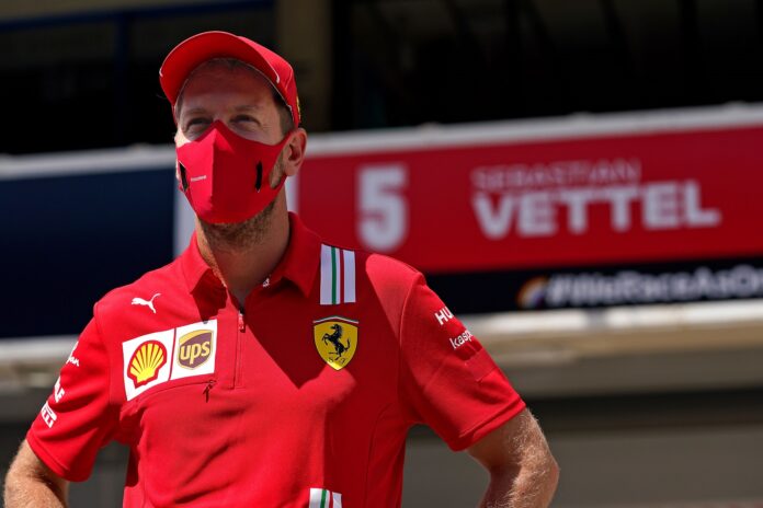 Sebastian Vettel, Ferrari, racingline