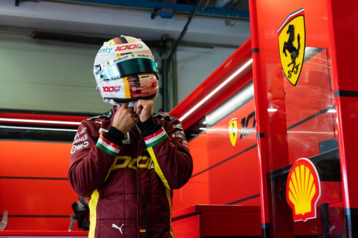 Sebastian Vettel, Ferrari, racingline