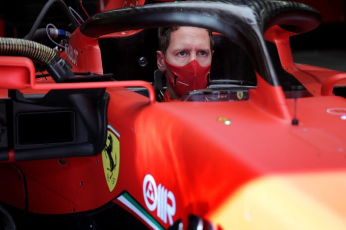 Sebastian Vettel, Ferrari, racingline