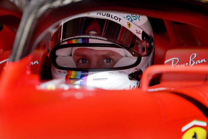 Sebastian Vettel, Ferrari, racingline
