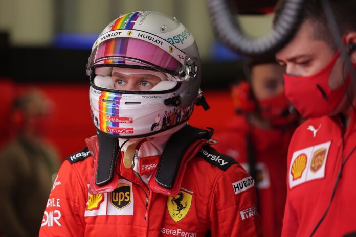 Sebastian Vettel, Ferrari, racingline