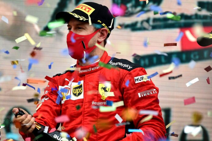 Sebastian Vettel, Ferrari, racingline