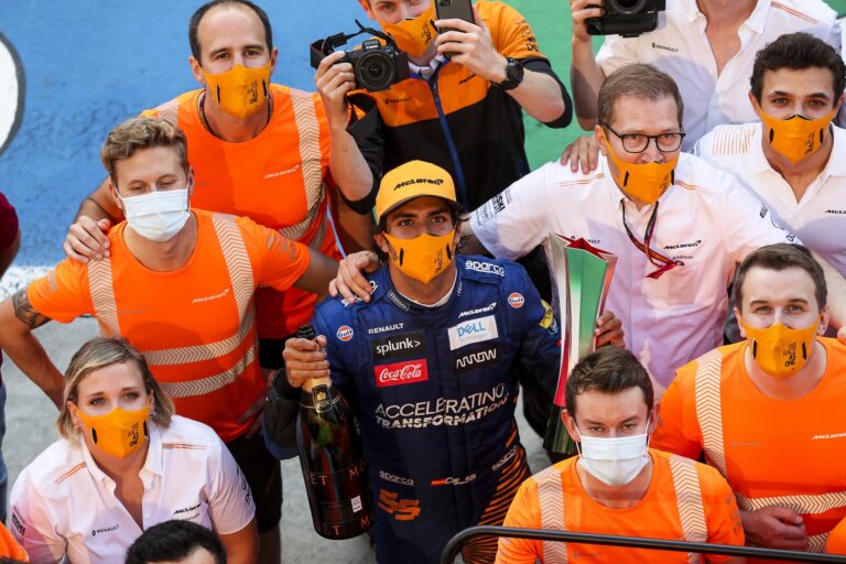 Carlos Sainz, Andreas Seidl, Lando Norris, McLaren, racingline
