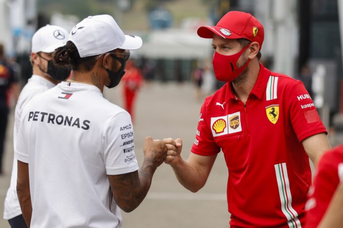Lewis Hamilton, Sebastian Vettel, Mercedes, Ferrari, racingline