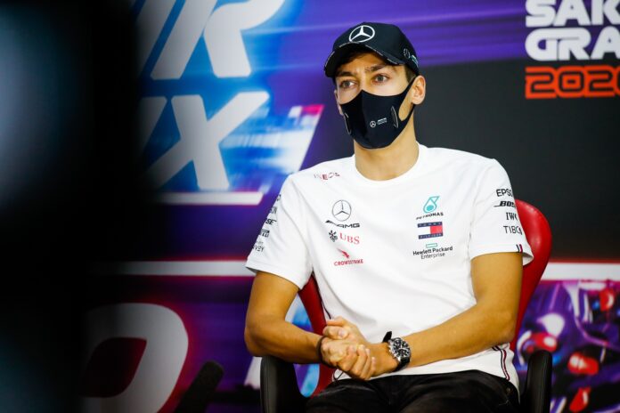 George Russell, Mercedes, racingline