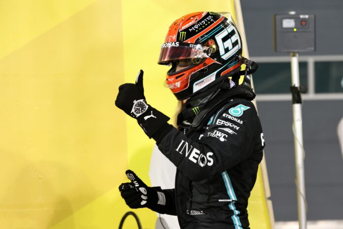 George Russell, Mercedes, racingline