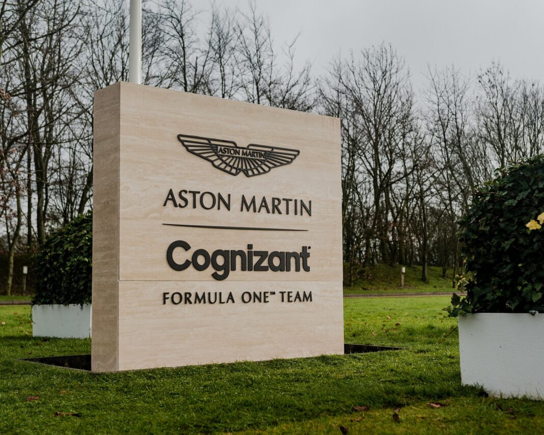 Aston Martin Cognizant Formula One Team entrance