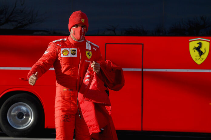 Sainz, Ferrari, racingline