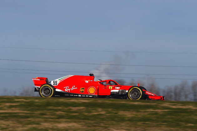Sainz, Ferrari, racingline