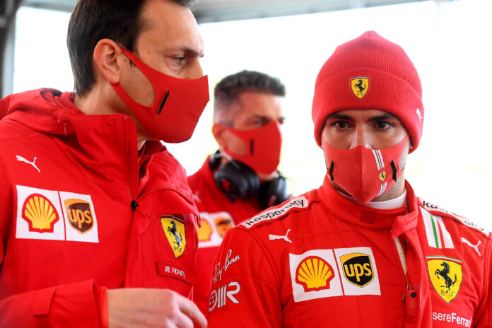 Sainz, Ferrari, racingline