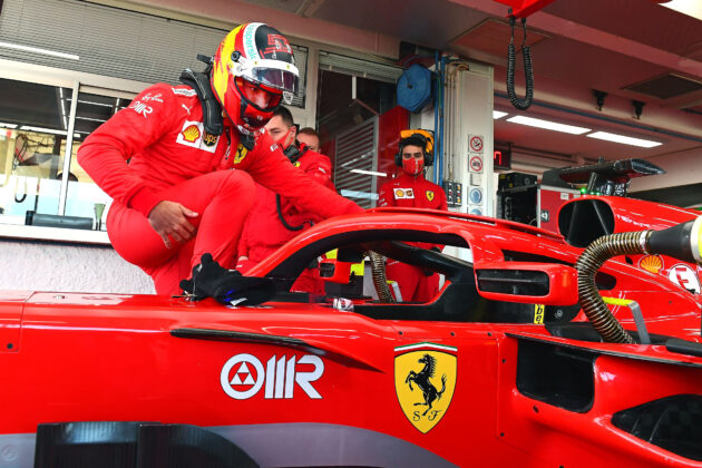 Sainz, Ferrari, racingline