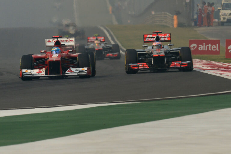 Button, Ferrari, racingline