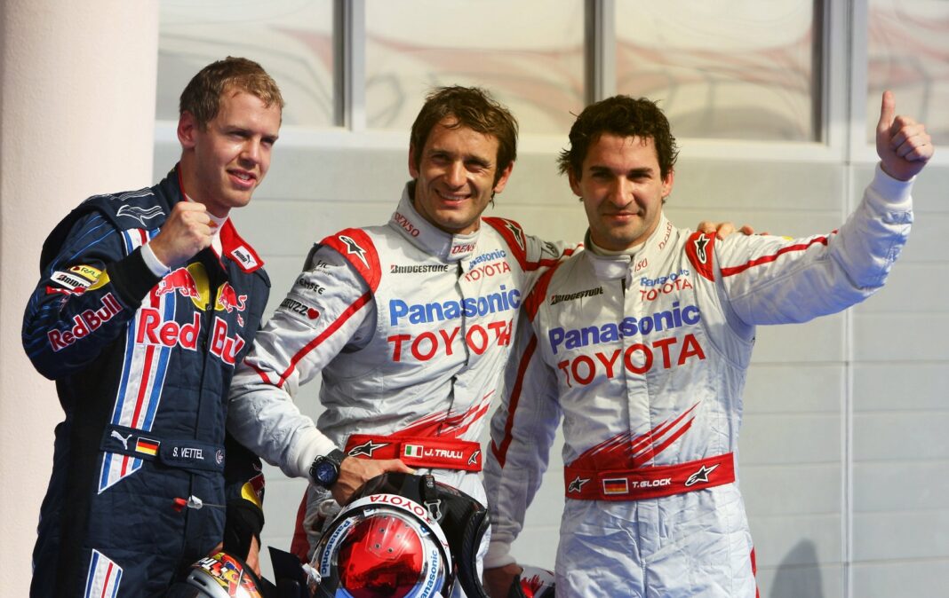 sebastian vettel, jarno trulli, timo glock