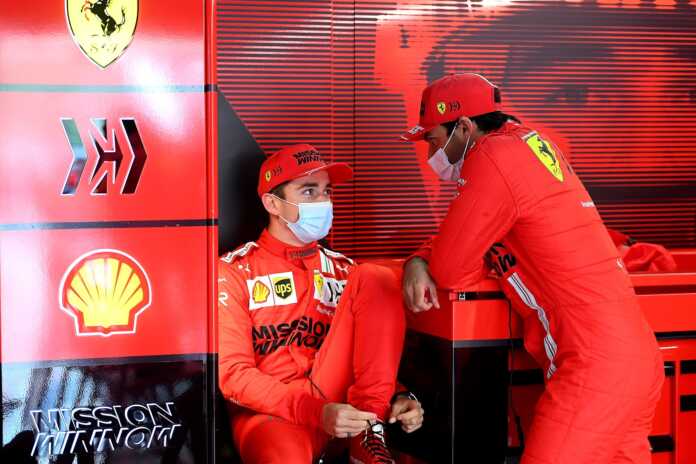 Carlos Sainz, Charles Leclerc, Ferrari
